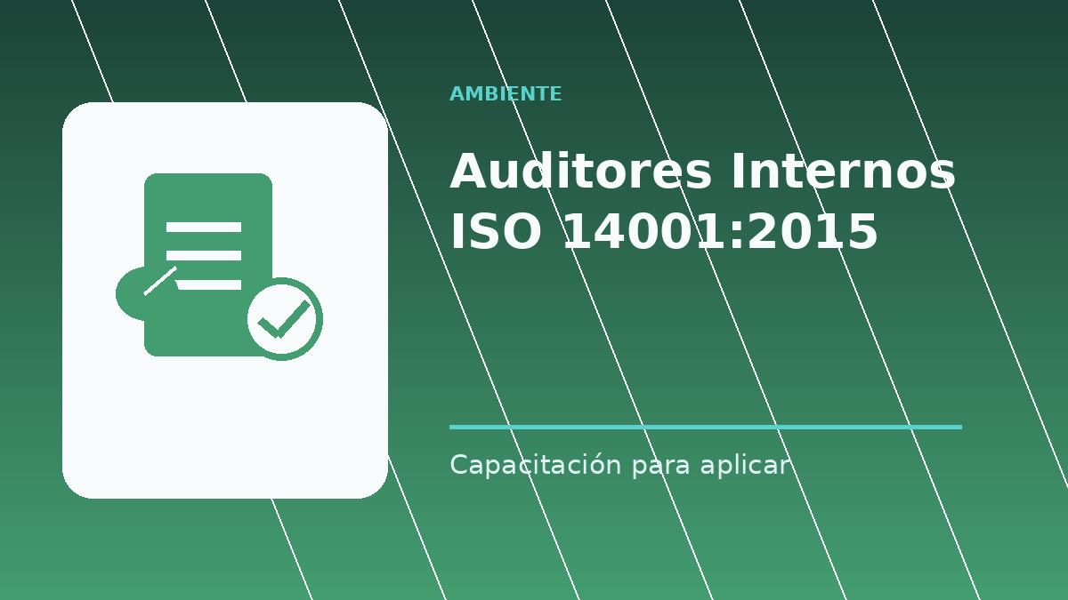 Actualización y Formación de Auditores Internos Norma ISO 14001:2015